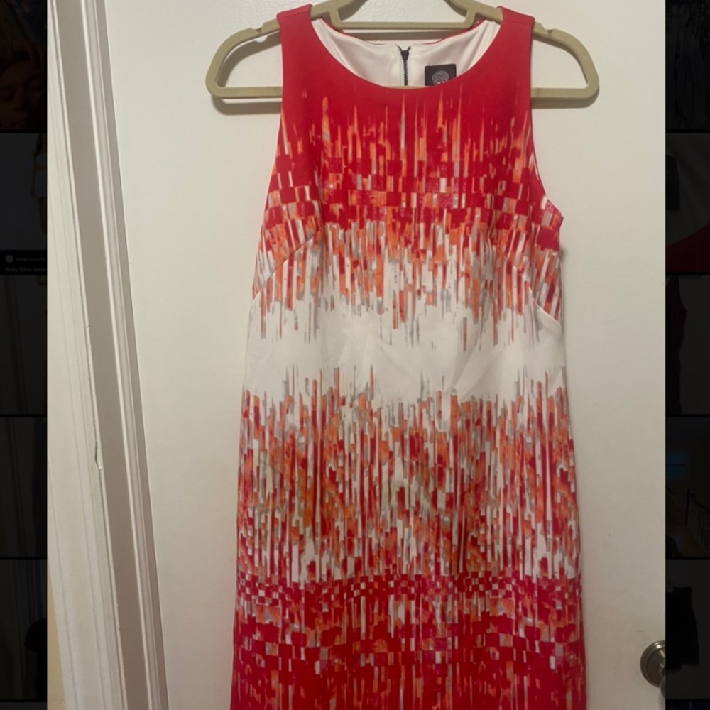Vince Camuto Pink & White Dress